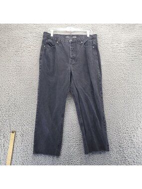 Old Navy Jeans Womens Size 14 Black Extra High-Rise Sky-Hi Straight